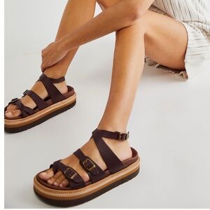 Jeffrey campbell Brown Platform Sandals